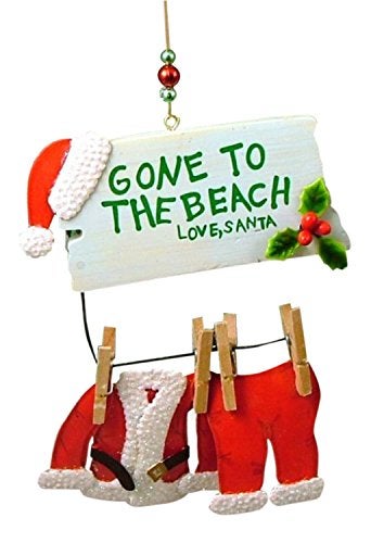 Cape Shore Santa Gone to The Beach Christmas OrnamentMetal Regular