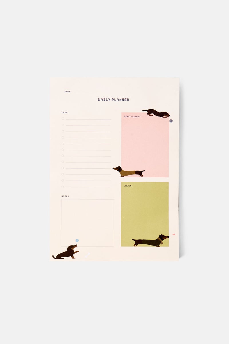 Muy Mucho 100 Sheets Daily Planner 14,8 x 8 x 21cm, Multicolor  - Image 1