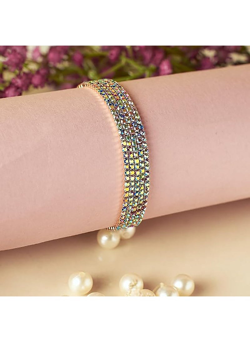 سالتي مجموعة سالتي من ١٣ سوارًا مطاطيًا للنساء | طقم مجوهرات أنيق ومتين | ملابس عصرية يومية | هدية للزوجة والأخت والأم | مثالية لأعياد الميلاد والديوالي - Image 4