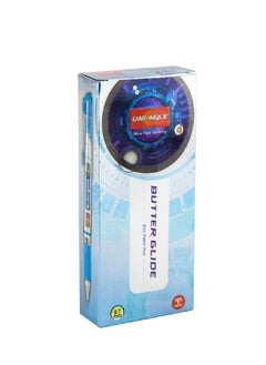 UNIMAX Unimax ButterGlide Ball point Pen Blue 0.7mm -(pkt/12pcs)  - Image 2