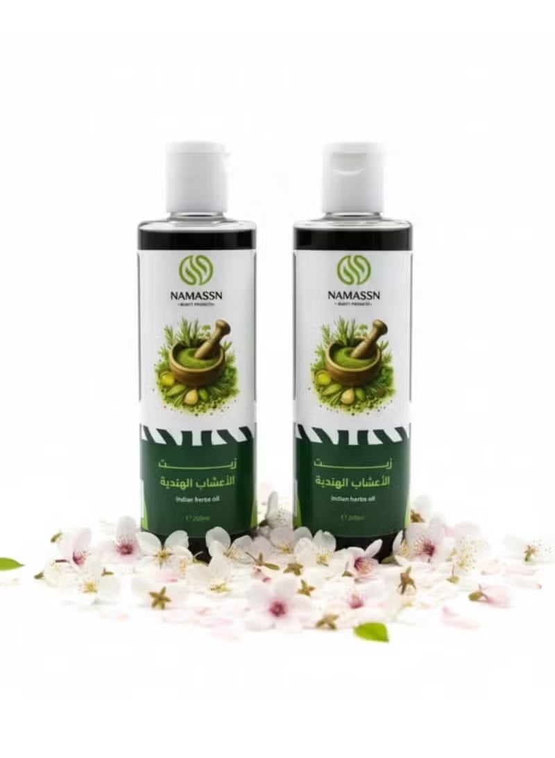 نامسان زيت الاعشاب الهندية الأصلية المشهور لكثافة وملمس ناعم 200 مل(من عبوتين)