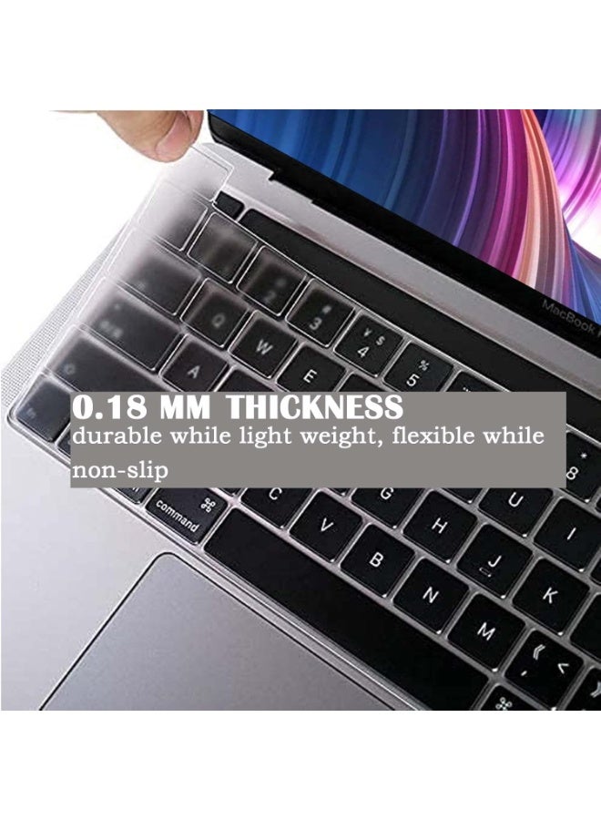 Keyboard Cover Compatible with MacBook Pro 13 inch M2 A2338 2023 2022 2021 2020 M2 M1 A2338 A2289 A2251 & MacBook Pro 16 inch A2141 2020 2019 Touch Bar & Touch ID Keyboard Protector Skin Cover, Clear - Image 5