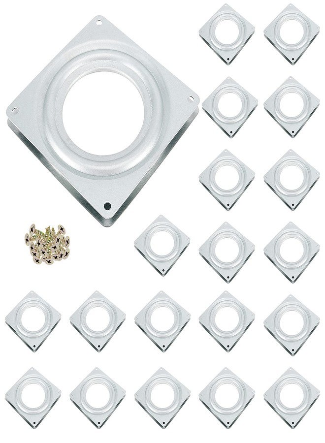 JOIKIT 20 Pack 4 Inch Lazy Susan Hardware Bulk，Lazy Susan Turntable Bearing Plate with Screws, Bearing Swivel Plates for Serving Trays, Racks, Tables, 300lbs Load Capacity - Image 1