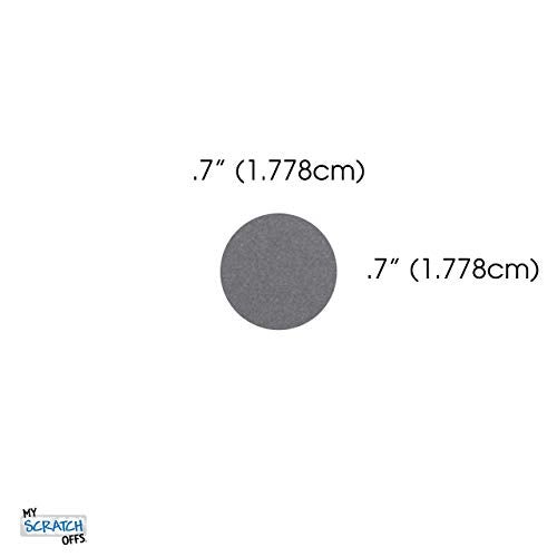 My Scratch Offs 0.70 Inch Silver Round Scratch Off Sticker Labels - 250 Pack - Image 2
