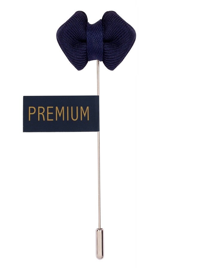 Peluche Mini Bow Royal Blue Brooch for Men - Image 2
