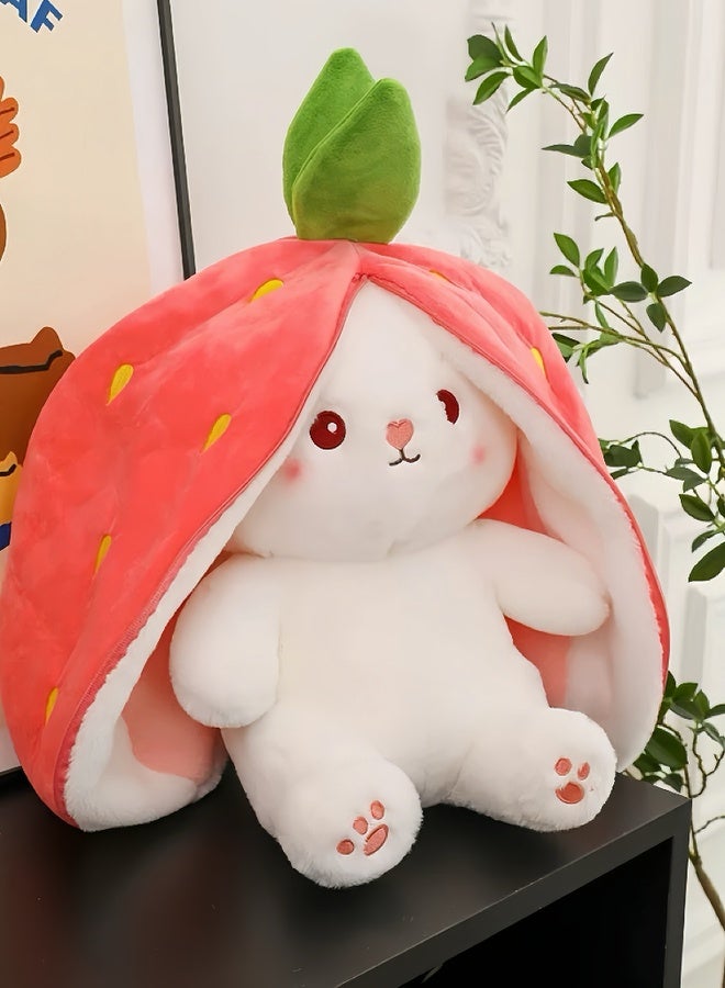 Strawberry Rabbit Plush Toy - Transformable Strawberry Shell Doll, Cute Kids Plushie, Home Decor, Birthday/Children's Day/Graduation/Party Gift - Image 5
