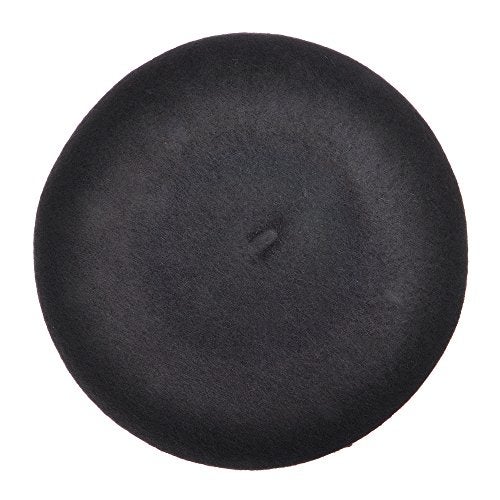 ZLYC Wool French Beret Hat Solid Color Beret Cap for Women Girls (Black) - Image 5