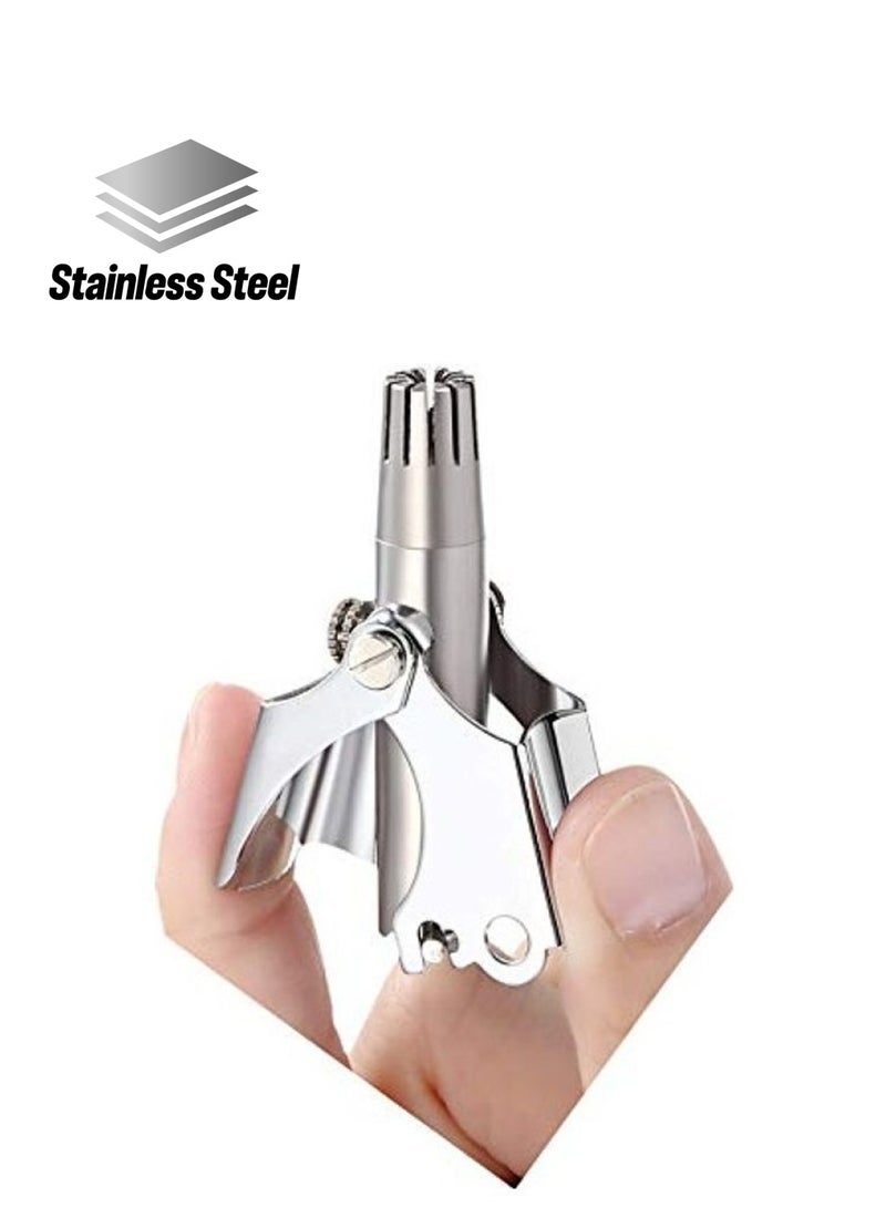 NIBEMINENT Manual Nose And Ear Hair Trimmer Silver - Image 1