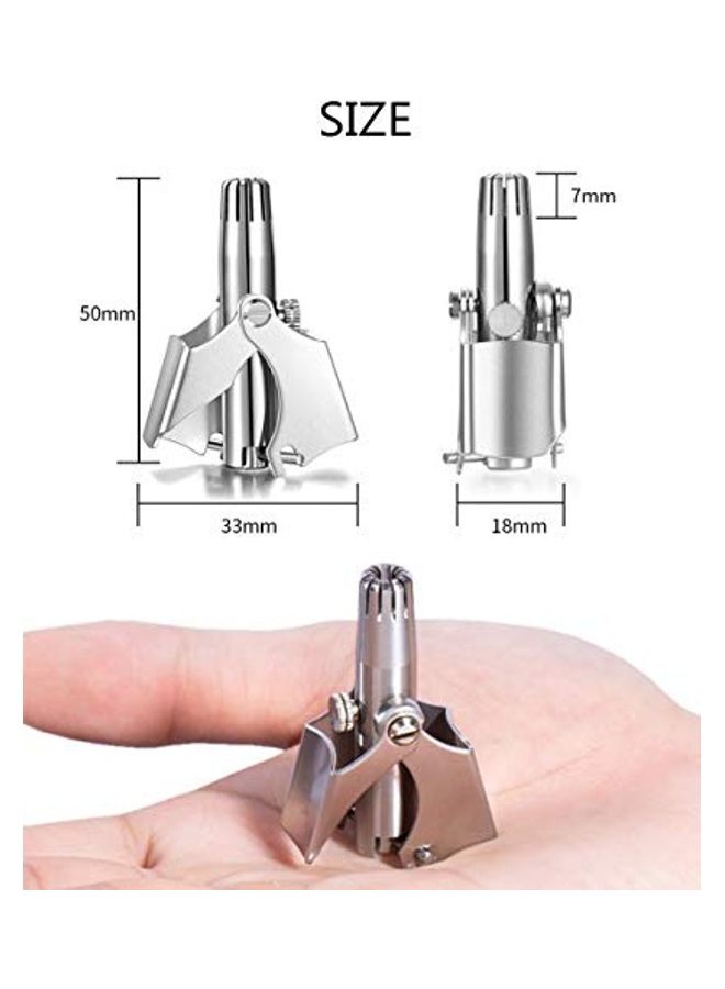 NIBEMINENT Manual Nose And Ear Hair Trimmer Silver - Image 2