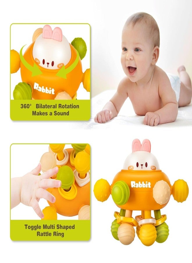 Anzimo Baby Sensory Teething Toys - Baby Teether & Rattle - Gifts for Infant Newborn Boys Girls 0 3 6 9 12 18 Months - Toddler Montessori Educational Learning Toys (Yellow,Rabbit) - Image 4