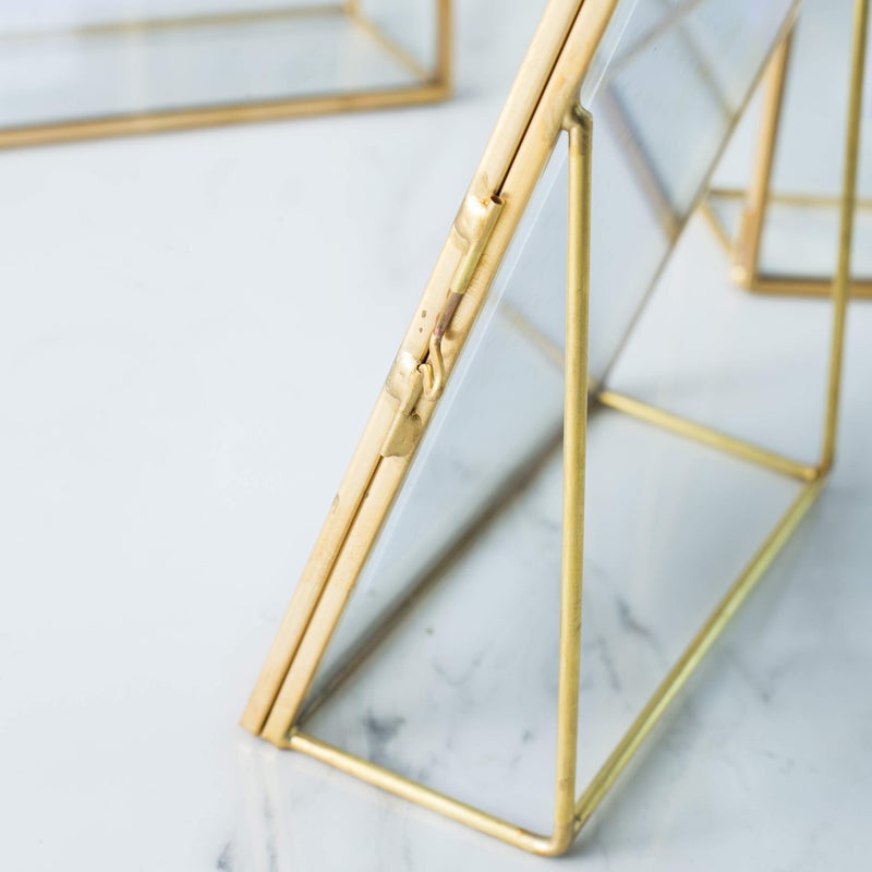 Levilan 6x8 Gold Photo Frame Vintage Style Antique Gold Standing Picture Frames with Pressed Glass, Brass (6 x 8) - Image 5