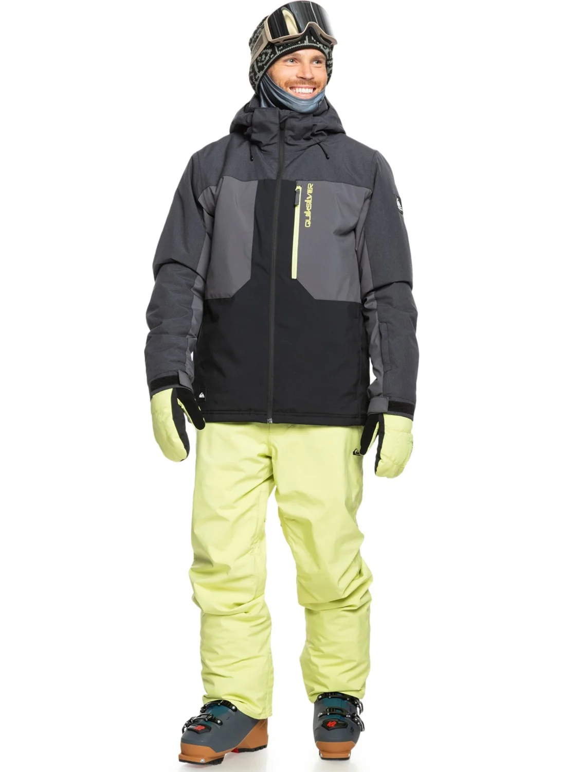 QUIKSILVER Black Men's Ski Jacket EQYTJ03451DAWSON Jk