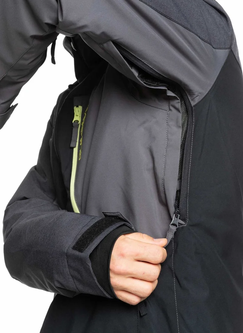 QUIKSILVER Black Men's Ski Jacket EQYTJ03451DAWSON Jk