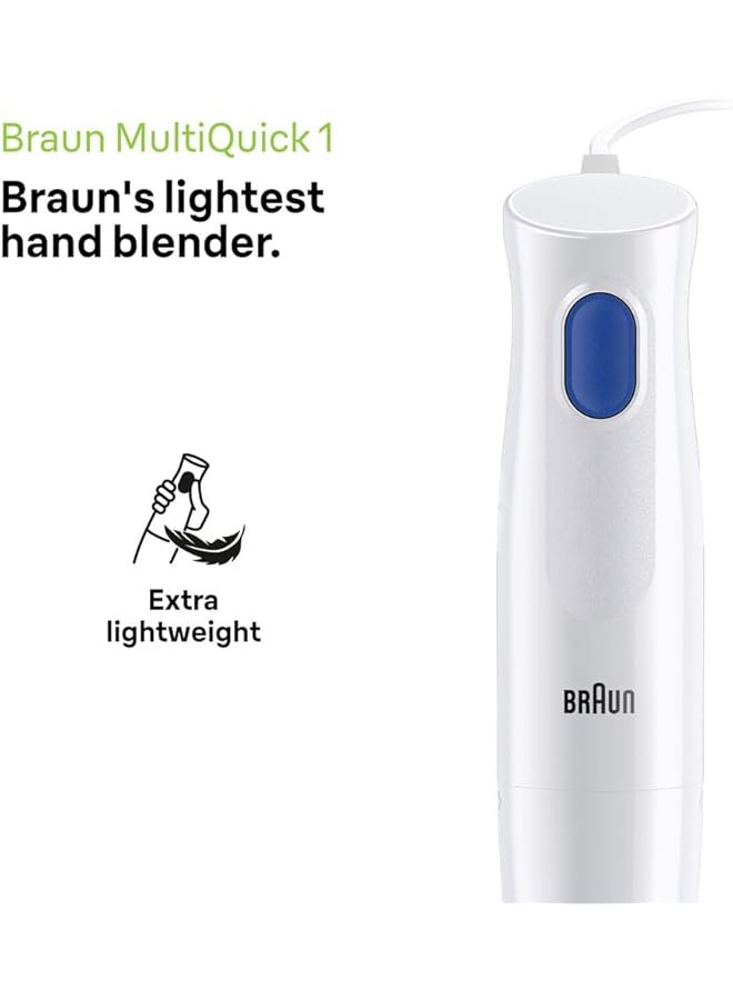 BRAUN Multi Quick 1 450W Hand Blender One Speed 0.600L Beaker Dishwasher Safe Mq10.001Mwh White - Image 5
