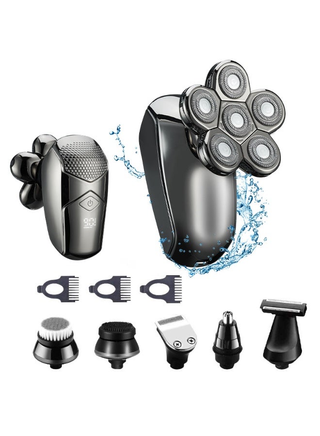 Head Shavers for Bald Men: 5-in-1 Electric Razor - Ipx7 Waterproof Shaving Grooming Kit for Balder - Turbo Speed & Precision Blades - Image 1