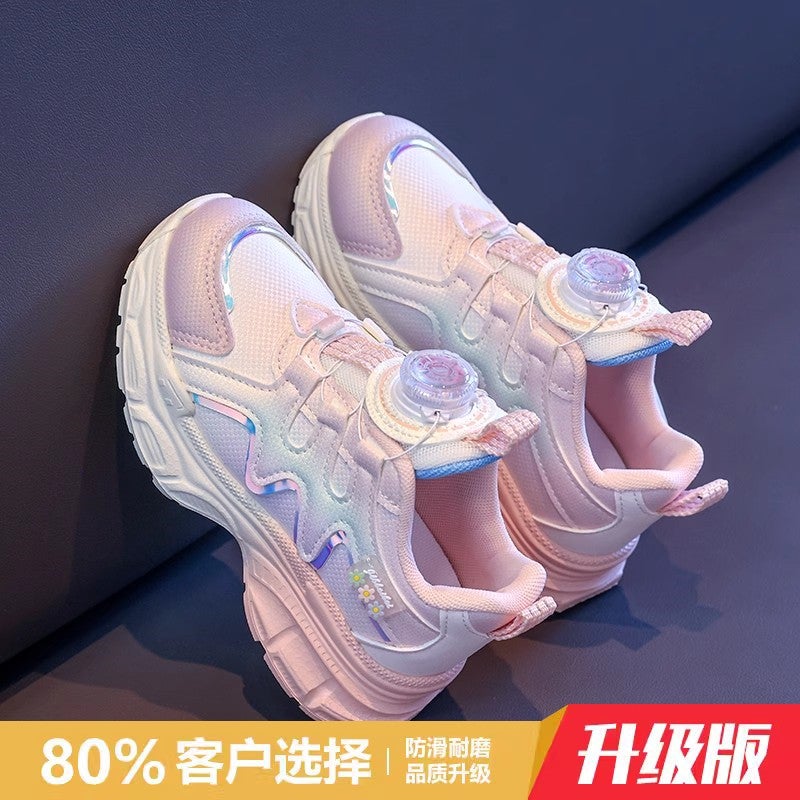 Domestic Co-Branded Girls' Shoes New Spring 2025 Kidsren'S Sports Shoes Girls Soft Sole Medium And Large Kidsren'S Dad Shoes - Image 1