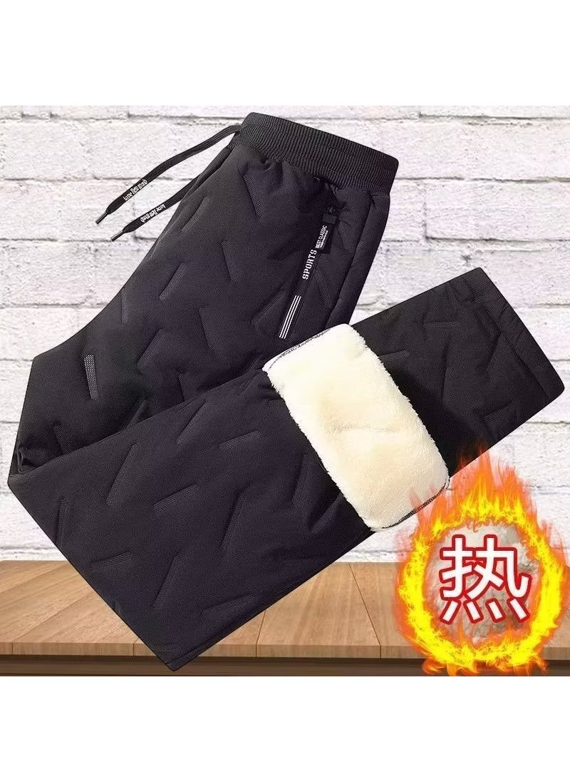 Generic Mens Winter Fleece-Lined Down Pants gray toe  - Image 4