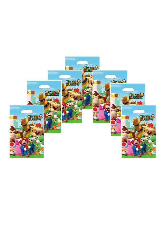 Mario 20pcs Cartoon Mario Pattern Birthday Party Supplies, Cartoon Candy Bags, Tote Bags, Kids Gift Bags, Adult Birthday Party Decorations  - Image 2