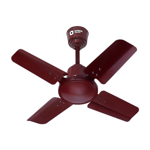 Orient Electric 600 MM New Air Plus | 4 Blade Small Ceiling Fan for Kitchen | 100% Copper Motor | Aluminium blades | 24 Inch Fan | 2 Years Warranty | Brown - Image 1