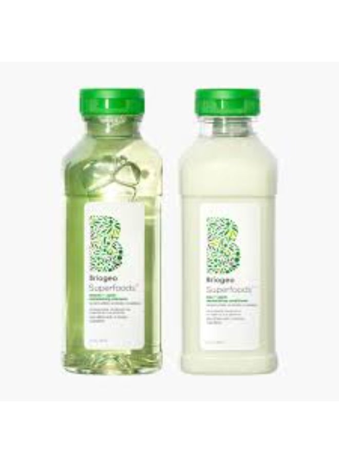 بريوجيو شامبو وبلسم بريوجيو سوبرفودز™ بنكهة التفاح والماتشا والكرنب لتجديد البشرة - Image 1