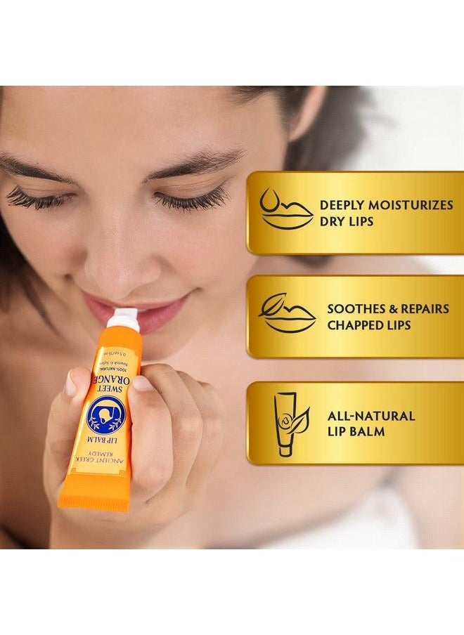 Ancient Greek Remedy - Natural Lip Balm Made Of Olive Jojoba Cocoa Almond And Rose Oil Lip Repair For Dry Chapped Lips Lip Butter Moisturizer For Cracked Lips Moisturizing Lip Care For Women And Men (3 Pack) - Image 1