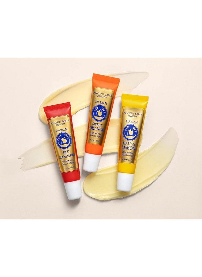 Ancient Greek Remedy - Natural Lip Balm Made Of Olive Jojoba Cocoa Almond And Rose Oil Lip Repair For Dry Chapped Lips Lip Butter Moisturizer For Cracked Lips Moisturizing Lip Care For Women And Men (3 Pack) - Image 1