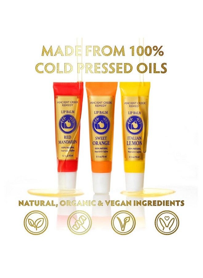 Ancient Greek Remedy - Natural Lip Balm Made Of Olive Jojoba Cocoa Almond And Rose Oil Lip Repair For Dry Chapped Lips Lip Butter Moisturizer For Cracked Lips Moisturizing Lip Care For Women And Men (3 Pack) - Image 1