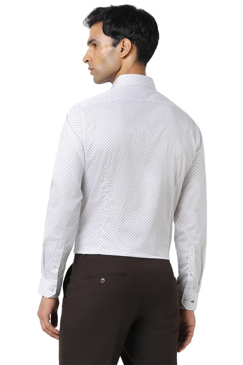 Van Heusen Men Cotton Slim Fit Shirt (VHSFFSLBO98383_White, 44 - Image 3