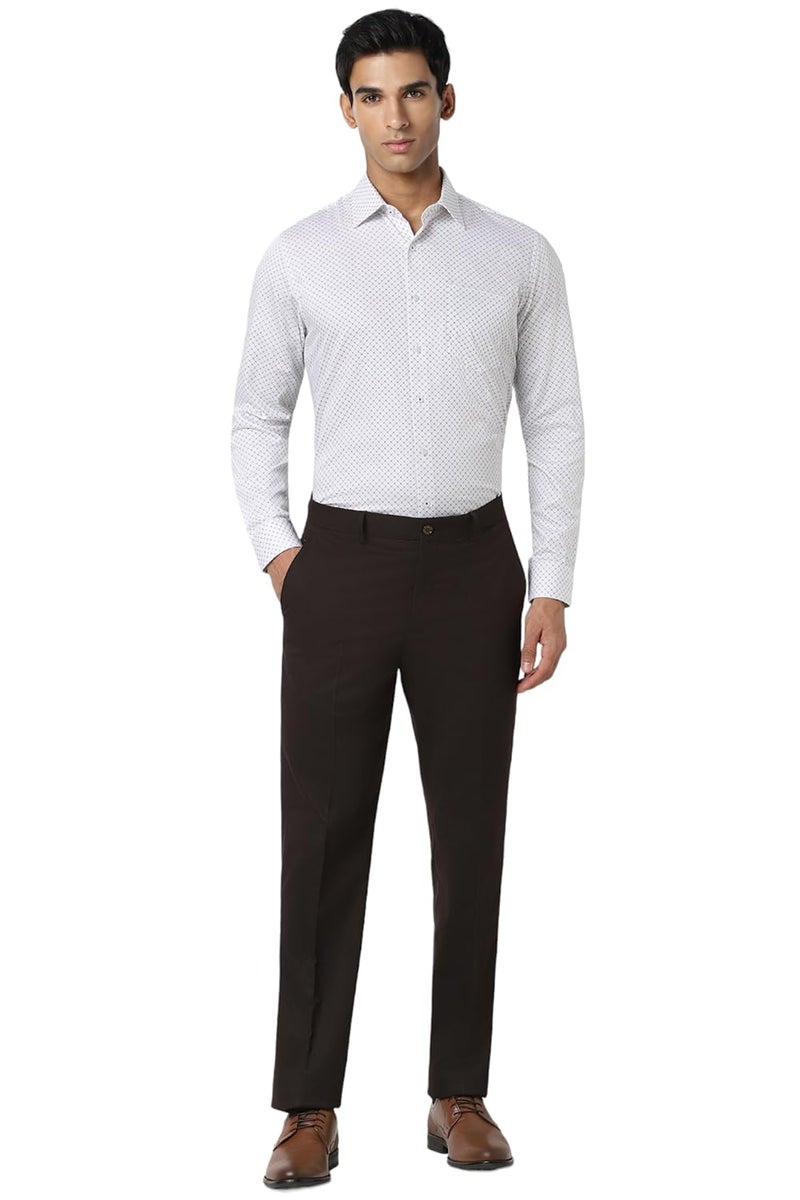 Van Heusen Men Cotton Slim Fit Shirt (VHSFFSLBO98383_White, 44 - Image 4