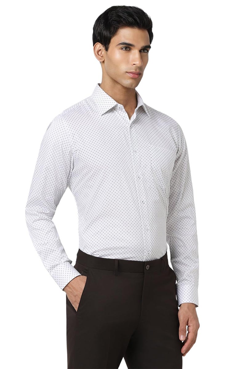 Van Heusen Men Cotton Slim Fit Shirt (VHSFFSLBO98383_White, 44 - Image 2