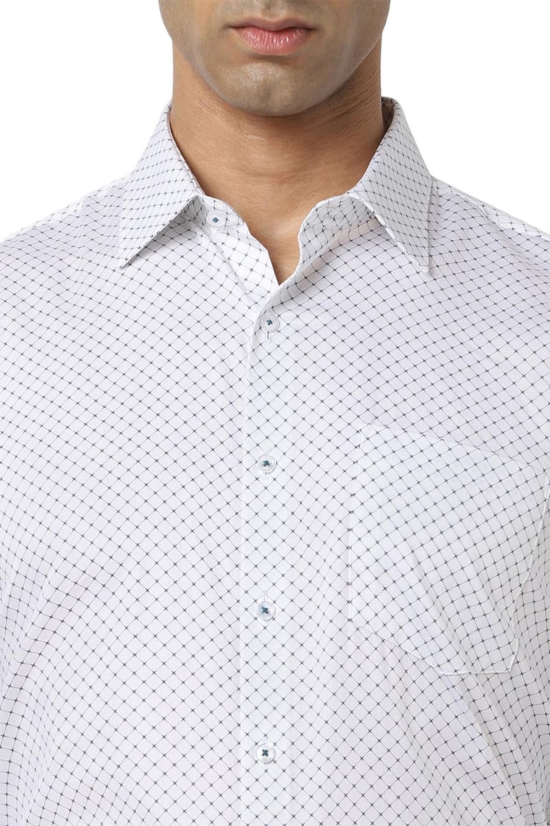 Van Heusen Men Cotton Slim Fit Shirt (VHSFFSLBO98383_White, 44 - Image 5