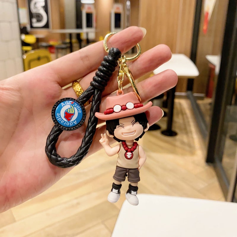 Cartoon Figurine Keychain Doll Bag Charm Car Accessory Couple Gift Naruto—ace