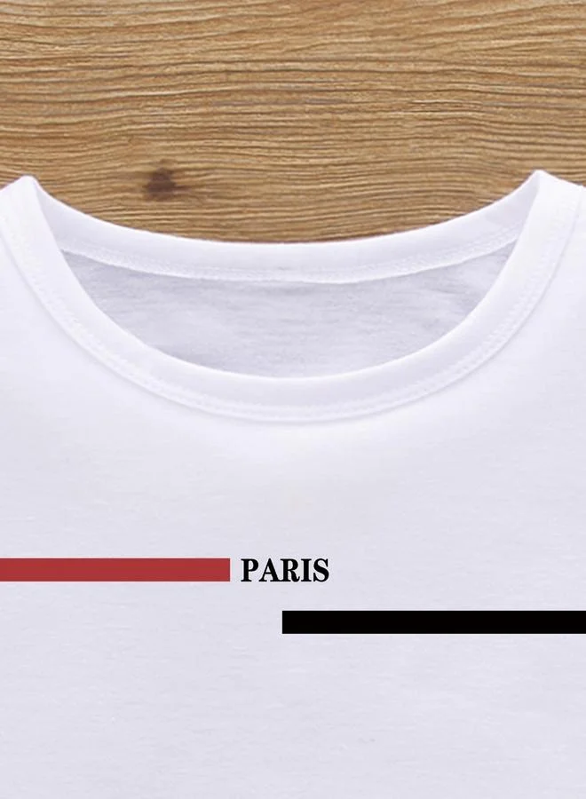Take Two Take Two Boys White Graphic Print T-Shirt