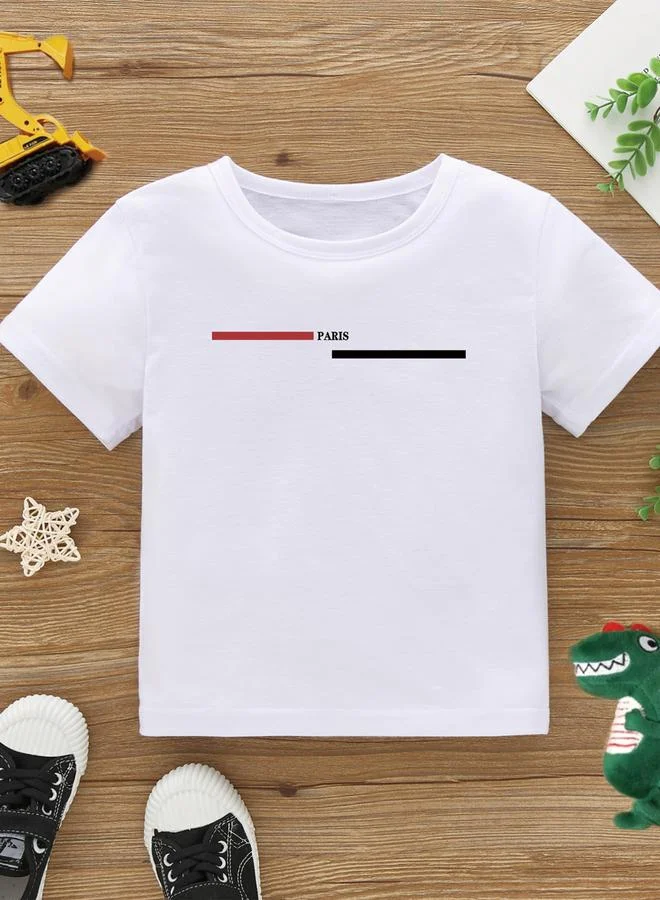 تايك تو Take Two Boys White Graphic Print T-Shirt