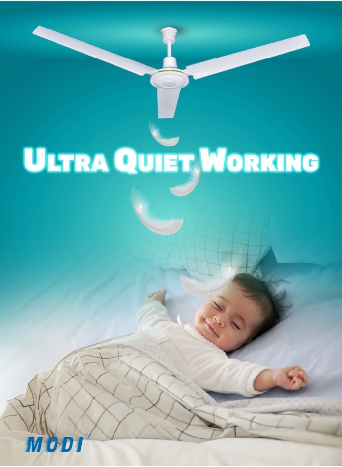 MODI 56 Inch 3-Blade Indoor Ceiling Fan 5 Speed Control Silent Performance Perfect for Home & Office (Golden Decor) - Image 3