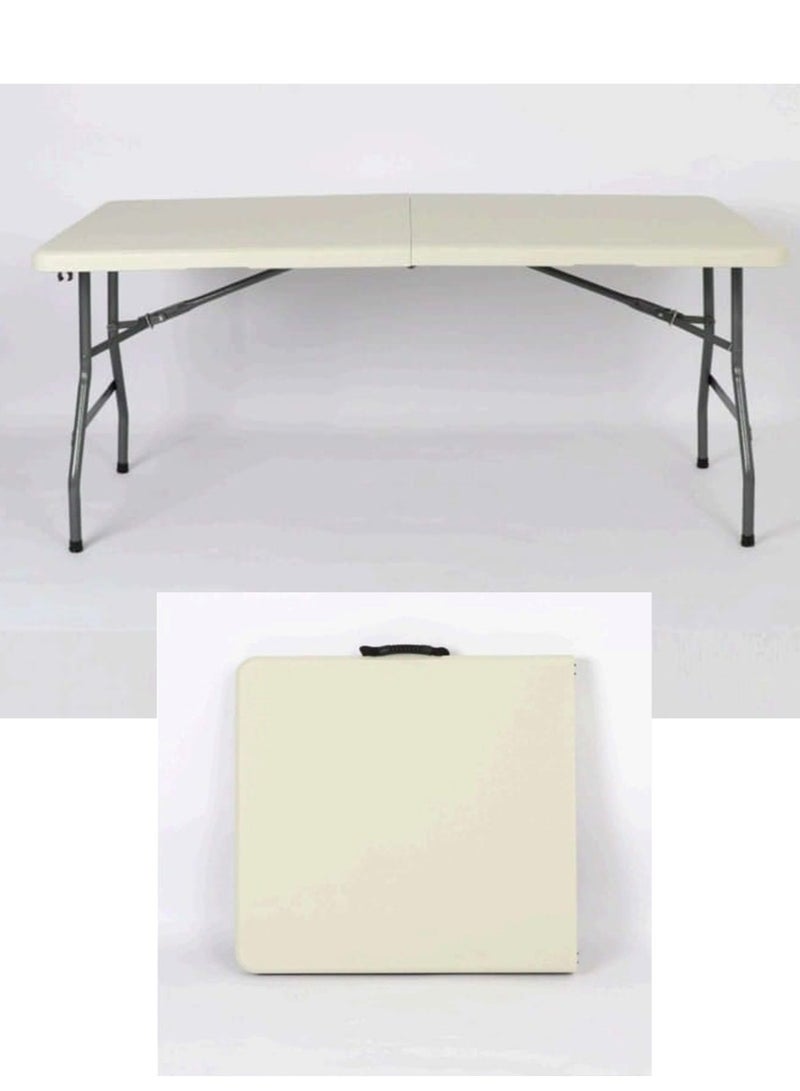 Living Fiber Folding Table with Metal Legs 180*75*75 CM - Image 3