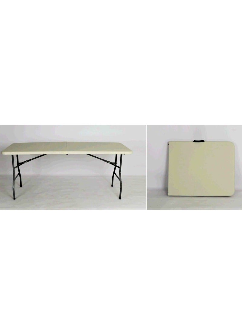 Living Fiber Folding Table with Metal Legs 180*75*75 CM - Image 4