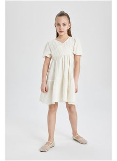 DeFacto Girl Regular Fit Short Sleeve Woven Dress  - Image 3