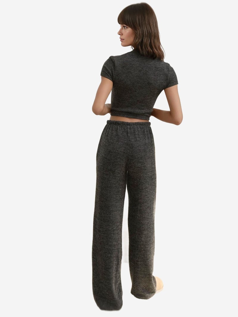 HICCUP Soft Textured Knitted Pants with Strings - Image 3