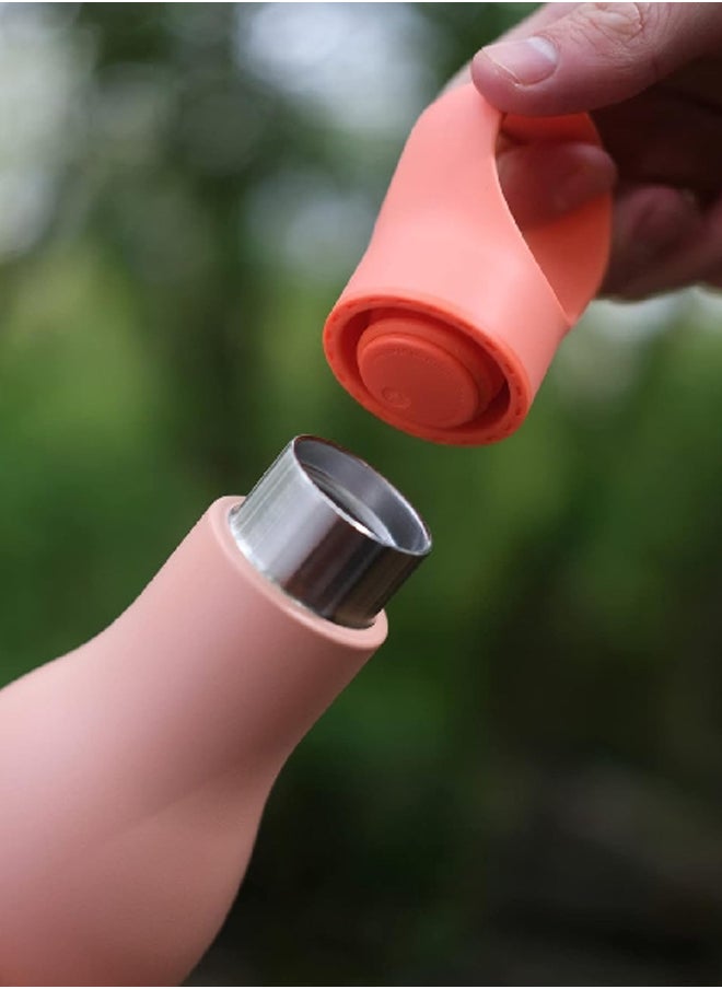 Joseph Joseph - Joseph Joseph Loop Stainless Steel Leak-Proof Vacuum Insulated Water Bottle Coral 500 ml 81119 - Image 1