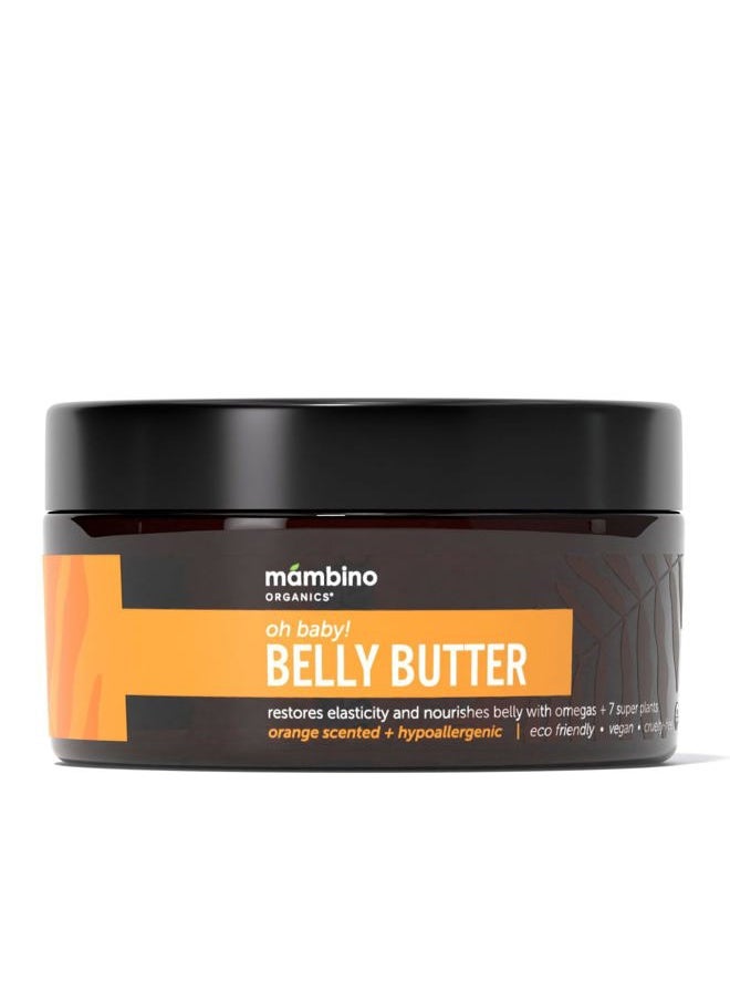 Mambino Organics - Oh Baby! Belly Butter – Organic Stretch Mark Cream for Pregnancy with Dutch Shea & Cocoa Butter – Vitamins, Omegas for Elasticity – Vegan Cruelty-Free Maternity Care, 4 fl oz - Image 1