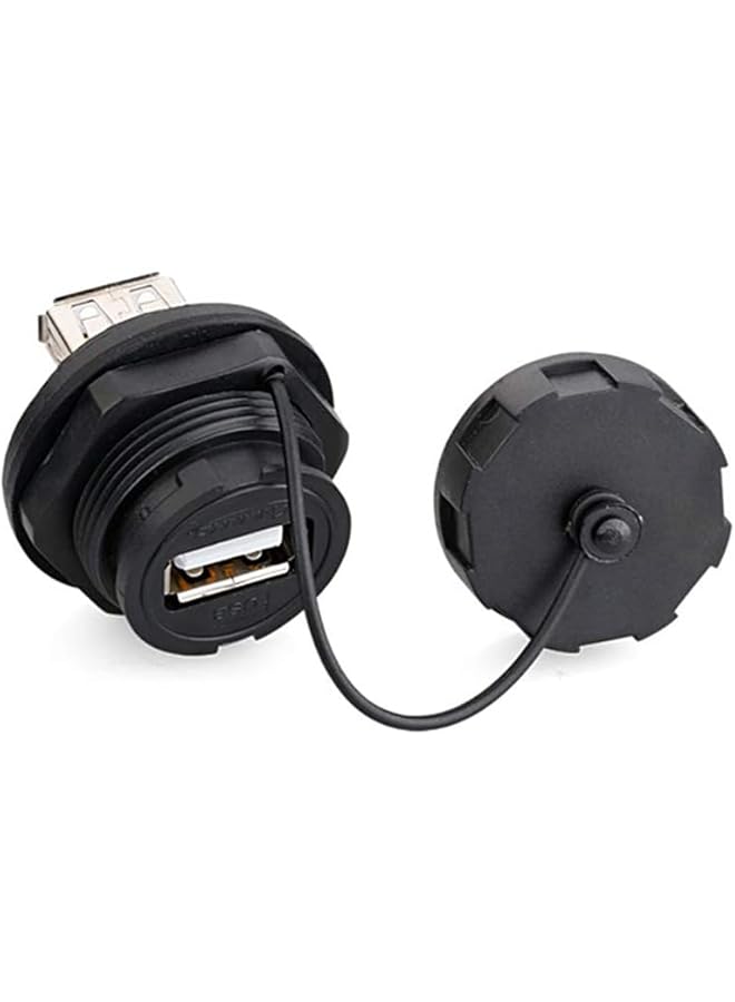 promass Panel Mount Socket, IP67 Connector, Usb2.0 Panel Waterproof USB Socket Female Panel Mount Socket - Image 1