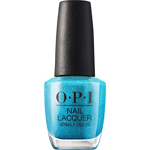 OPI Nail Lacquer Teal the Cows Come Home | Opaque Bright Blue Shimmer Chip Resistant Nail Polish | Fast Drying, Streak Free - Image 1