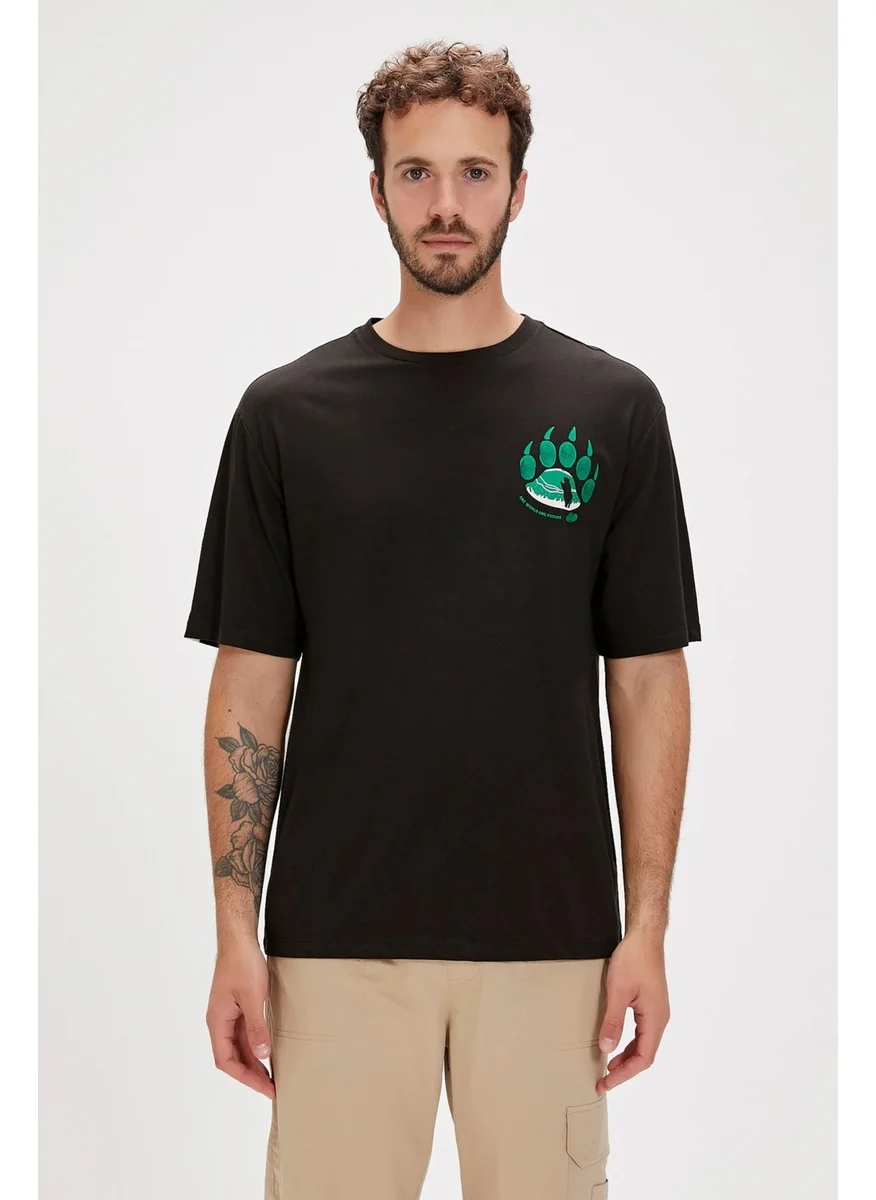 Bad Bear Re-One Black Printed Men's T-Shirt