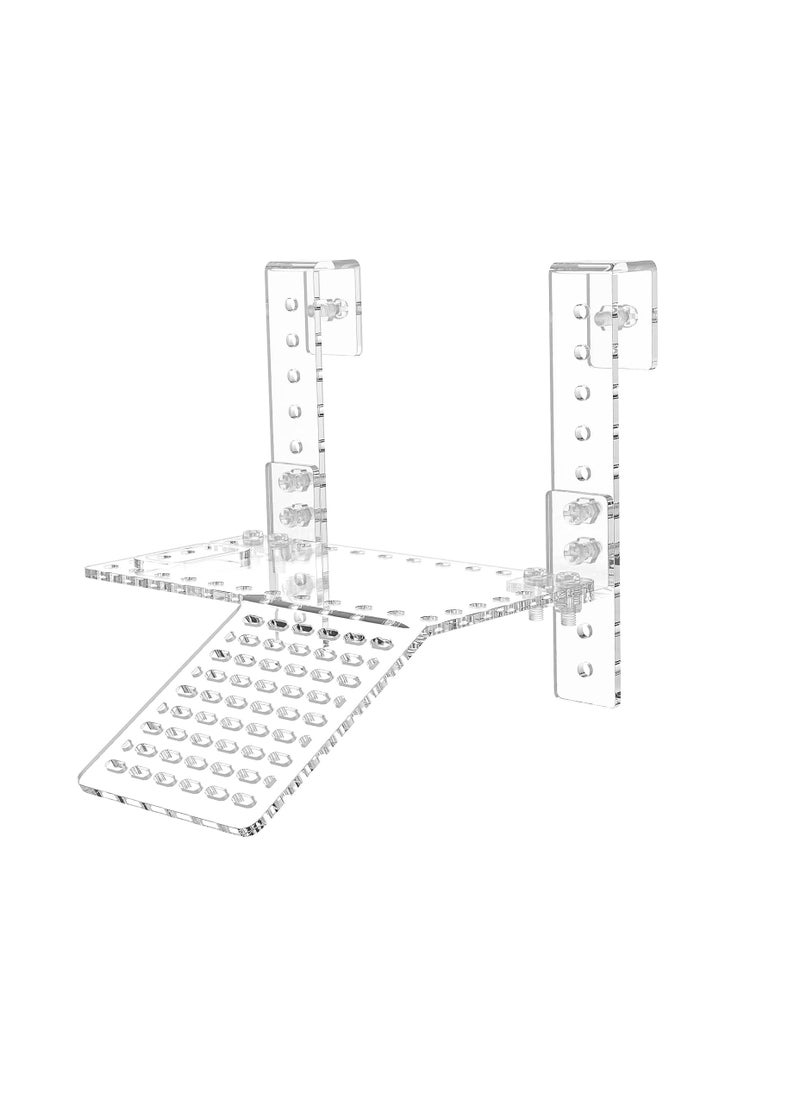 KASTWAVE - Turtle Basking Platform, Acrylic Turtle Tank Platform, Large Hanging Aquatic Reptile Ramp Dock, Adjustable Tortoise Resting Terrace, Turtle Tank Accessories - Image 1