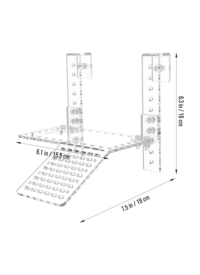 KASTWAVE - Turtle Basking Platform, Acrylic Turtle Tank Platform, Large Hanging Aquatic Reptile Ramp Dock, Adjustable Tortoise Resting Terrace, Turtle Tank Accessories - Image 1