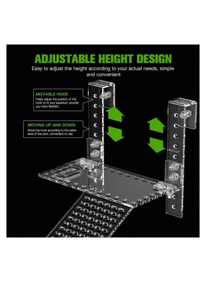 KASTWAVE - Turtle Basking Platform, Acrylic Turtle Tank Platform, Large Hanging Aquatic Reptile Ramp Dock, Adjustable Tortoise Resting Terrace, Turtle Tank Accessories - Image 1