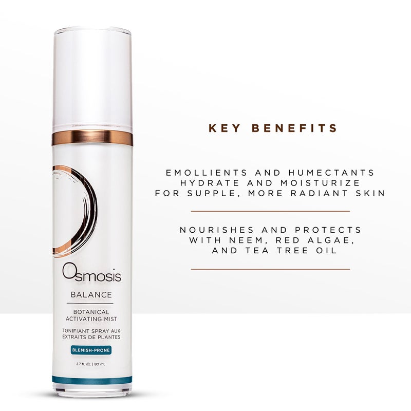 Osmosis BALANCE Face Toner for Blemish Prone Skin, Botanical Activating Mist, Oil Control With Tea Tree Oil, 2.7 fl oz - Image 3