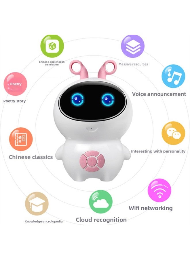 Intelligent Robot Early Education Children's Toys Ai Voice Wifi High-tech Educational Gifts Small White Learning Machine-Color:Little White A-pink - Image 4