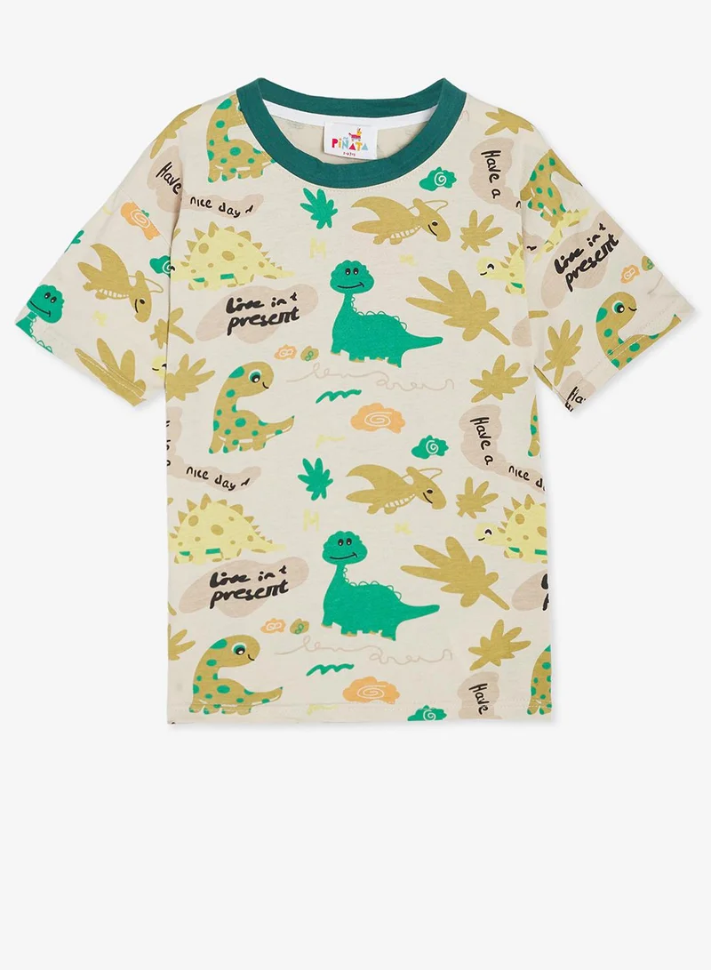 Pinata Cute Dinasours Print Tshirt